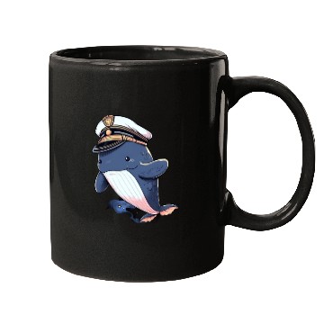 Discover Whale Sailor Cap Boat Captain Cap Boating Whale Mugs