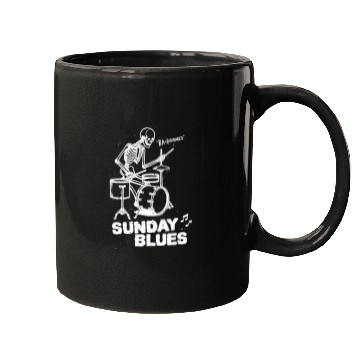 Discover Sunday Blues - White Ink Mugs