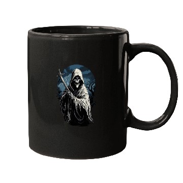Discover Spooky Halloween Grim Reaper Mugs