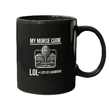 Discover Ham Radio Operator Morse Code Lol Funny Saying Mugs