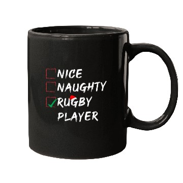 Discover Nice Naughty Rugby Player List , Funny Christmas Mugs