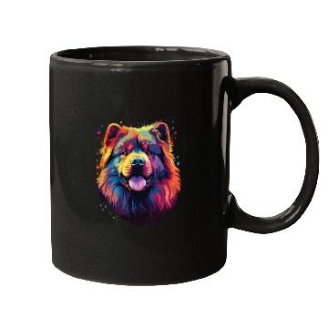 Discover Watercolor Colorful Chow Chow Mugs