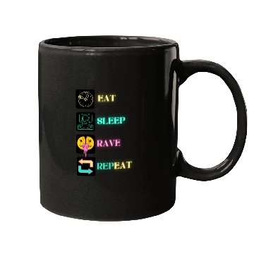 Discover Rave All Night, Dance All Day Mugs