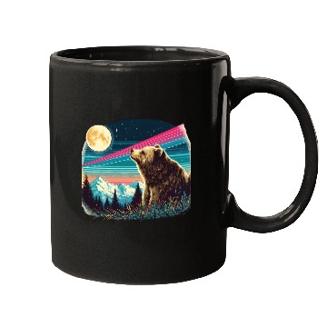 Discover Bear under the moonlight natural idyll Mugs
