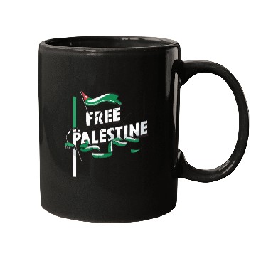 Discover I Love Free Palestine Flag Save Gaza Mugs