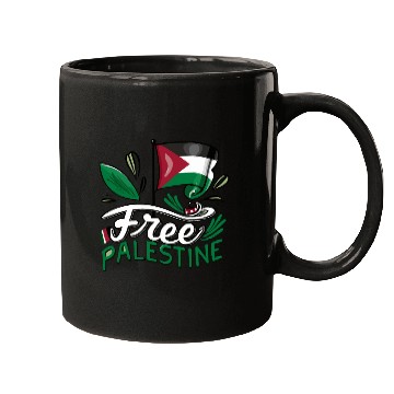 Discover I Love Free Palestine Flag Save Gaza Palestinian Mugs