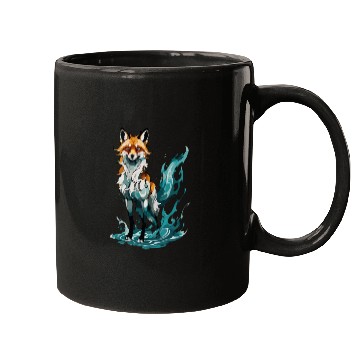 Discover Fox Standing in Tranquil Waters Mugs