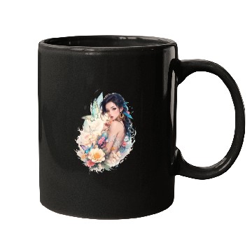 Discover lady flower butterfly Mugs