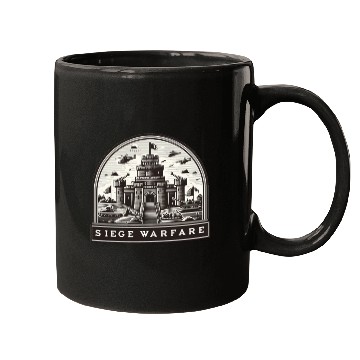 Discover Modern Meets Medieval: Epic Siege Warfare Fantasy Mugs