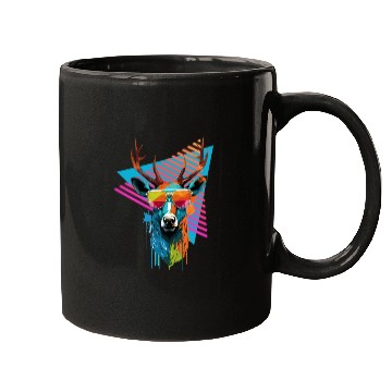 Discover Deer with sunglasses 80s 90s Mugs