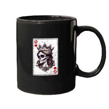 Discover Queen of Hearts Card Game Horror Heart Queen Mugs