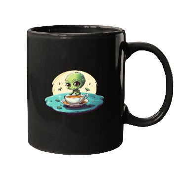 Discover green alien coffee coffee drinker Mugs