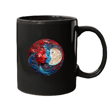 Discover Ceramic Good Evil Contrast Moon Mugs