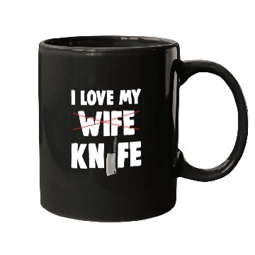 Discover I Love My Wife Knife Mugs