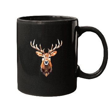 Discover Polygon Reindeer: Modern Design Meets Nature! Mugs