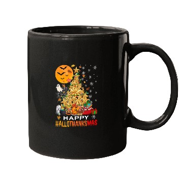 Discover HAPPY HALLOTHANKSMAS CHRISTMAS THANKGIVING Mugs