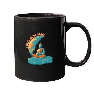 Discover i need more space buddha Mugs