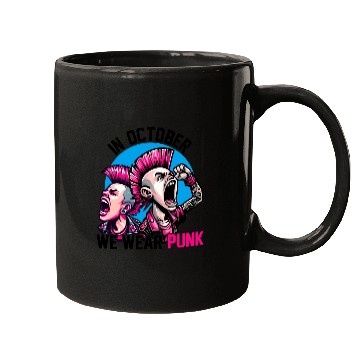 Discover IN OCTOBER WE WEAR PUNK Mugs