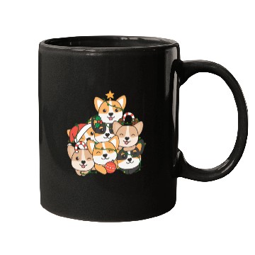 Discover Corgi Christmas Tree Funny Animal Christmas Mugs
