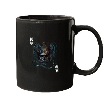 Discover Heart King Playing Card Halloween Gothic Fan Mugs