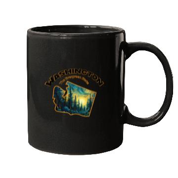 Discover Washington Wildlife - evergreen Mugs