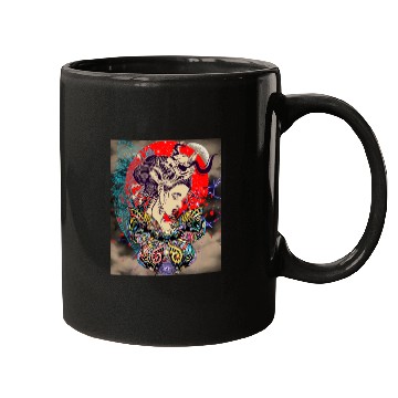 Discover Fusion Enigma - Skull, Wolf And Butterfly Mugs