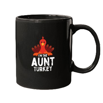 Discover I'm the Aunt Turkey Mugs