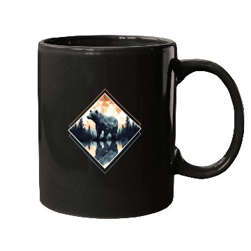 Discover Abstract bear in the mountains Mugs