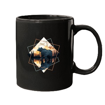 Discover Abstract bear in the mountains Mugs