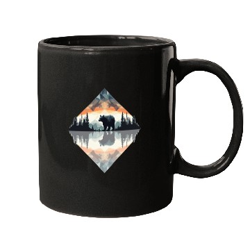 Discover Abstract bear in the mountains Mugs