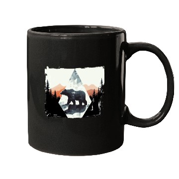 Discover Abstract bear in the mountains Mugs
