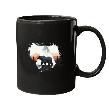 Discover Abstract bear in the mountains Mugs