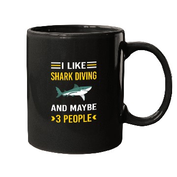 Discover 3 People Shark Diving Diver Mugs