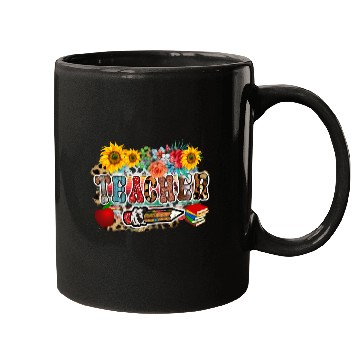 Discover Retro Wildflower Teacher Mugs