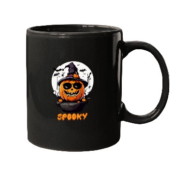 Discover Spooky Cool Halloween Pumpkin Funny Mugs