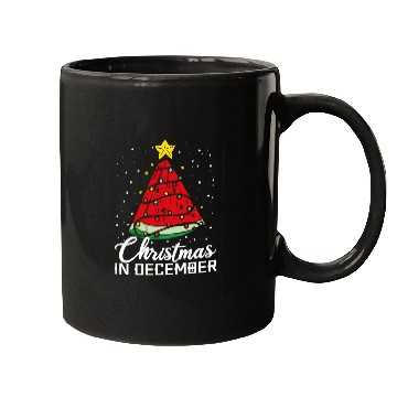 Discover Christmas In December Watermelon Xmas Tree Mugs