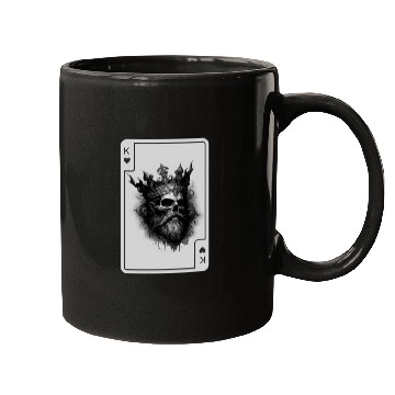 Discover King of Hearts Creepy Card Game Poker Mugs