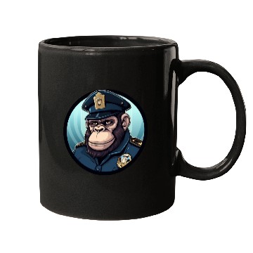 Discover Police gorilla Mugs