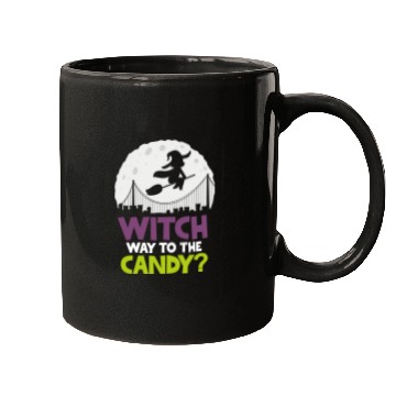 Discover Witch Way To The Candy Halloween Mugs