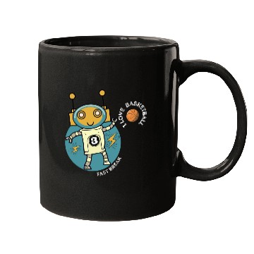 Discover Robot Love Basketball Mugs