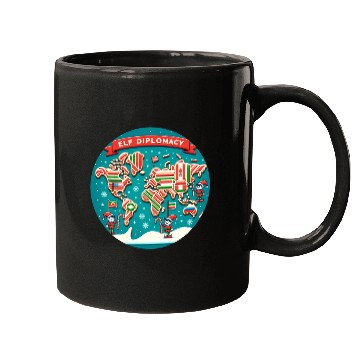 Discover Elf Diplomacy - World Map of Sweet Connections Mugs