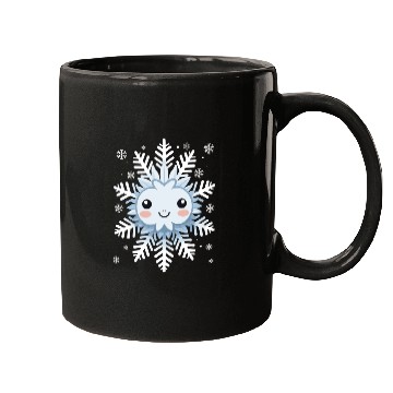 Discover Cute Funny Snowflake Snow Winter Kawaii Gift Mugs