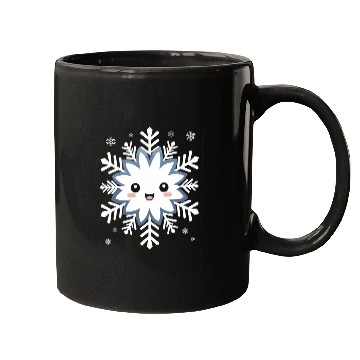 Discover Cute Funny Snowflake Snow Winter Kawaii Gift Mugs