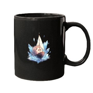 Discover Ice Sailing Hedgehog Ice Sailor Ice Boating Mugs