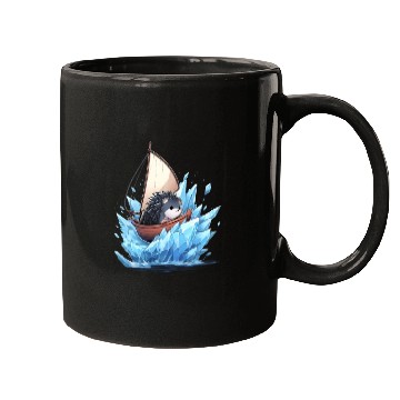 Discover Ice Sailing Hedgehog Ice Sailor Ice Boating Mugs