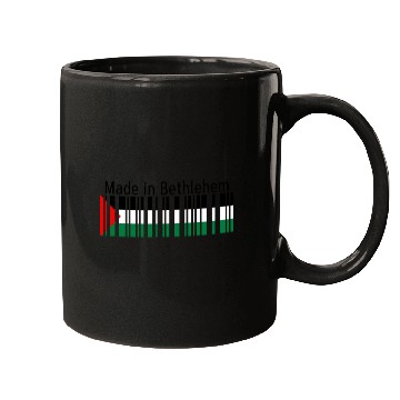 Discover Made in Bethlehem Barcode Palestine Flag for Pales Mugs