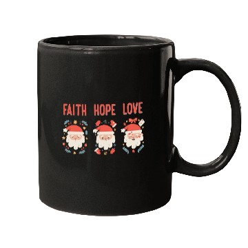 Discover Religious Family Faith Hope Love Christmas Santa Mugs