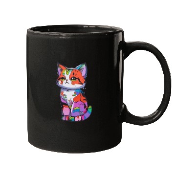 Discover Colorful Cute cat for cat Lovers Mugs