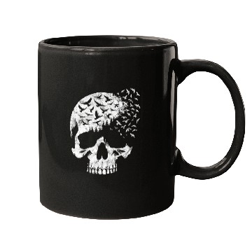 Discover Vintage Skull Graphic Halloween Gothic Emo Mugs