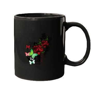 Discover female flowers butterfly Mugs